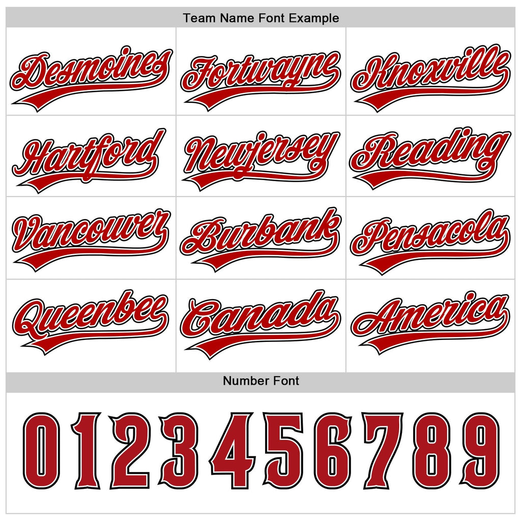 Custom Red White-Black Reversible Button-Down Baseball Jersey photo 5