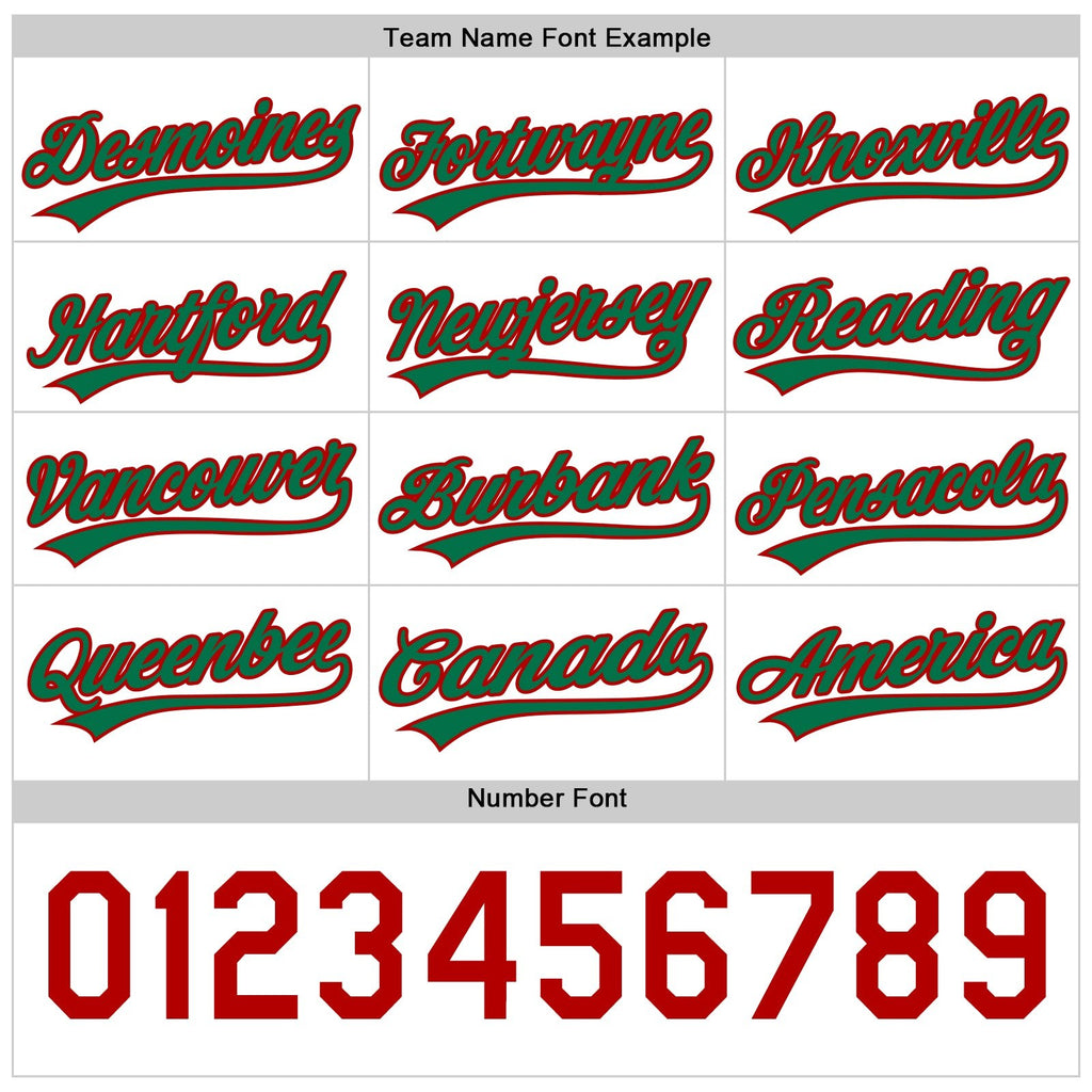Custom Red Kelly Green-White Reversible Button-Down Baseball Jersey photo 5