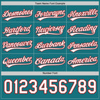 Custom Red White-Teal Reversible Button-Down Baseball Jersey photo 5