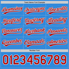 Custom Red White-Electric Blue Reversible Button-Down Baseball Jersey photo 5