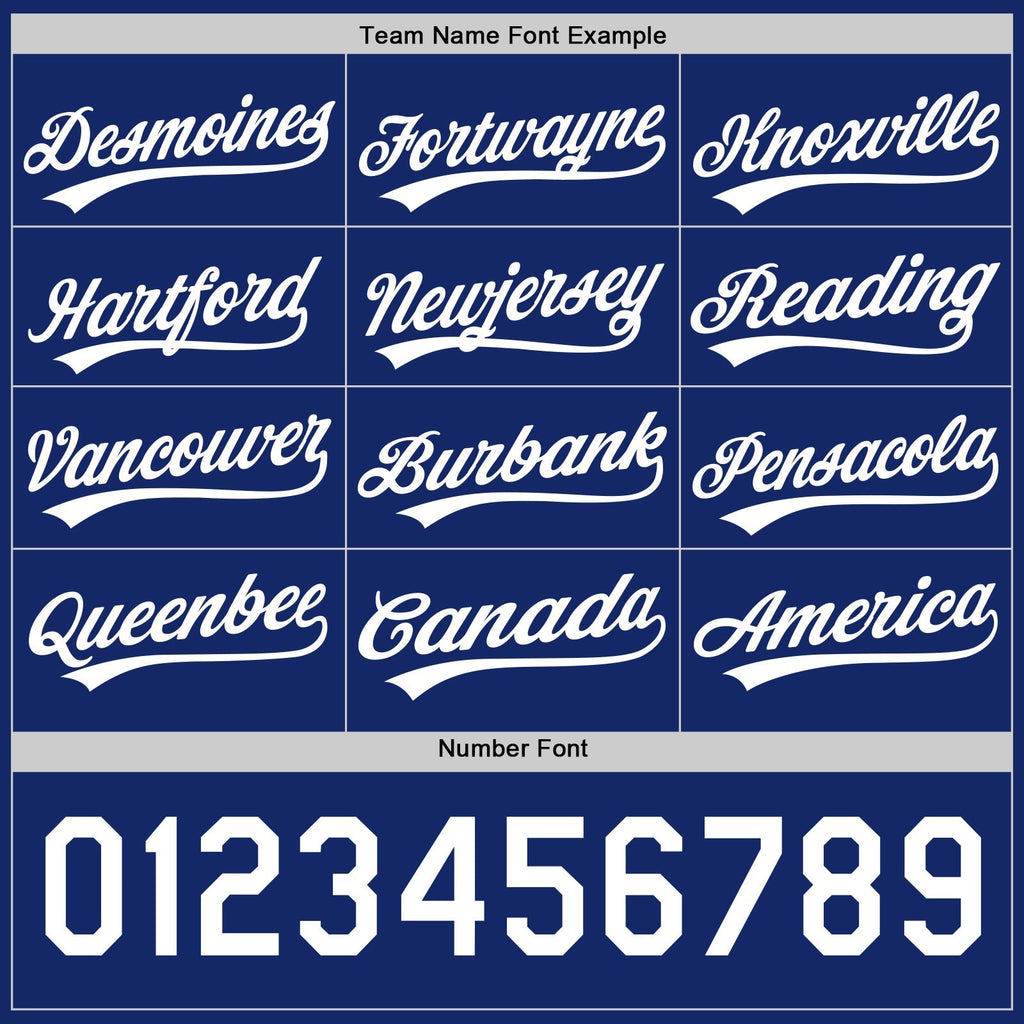 Custom Royal-White Reversible Button-Down Baseball Jersey photo 4