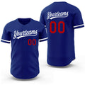 Custom Royal Gray Reversible Button-Down Baseball Jersey