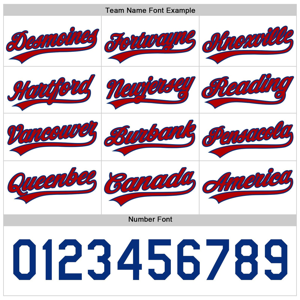 Custom Royal White-Red Reversible Button-Down Baseball Jersey photo 5