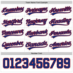 Custom Royal White Royal Pinstripe Reversible Button-Down Baseball Jersey photo 5