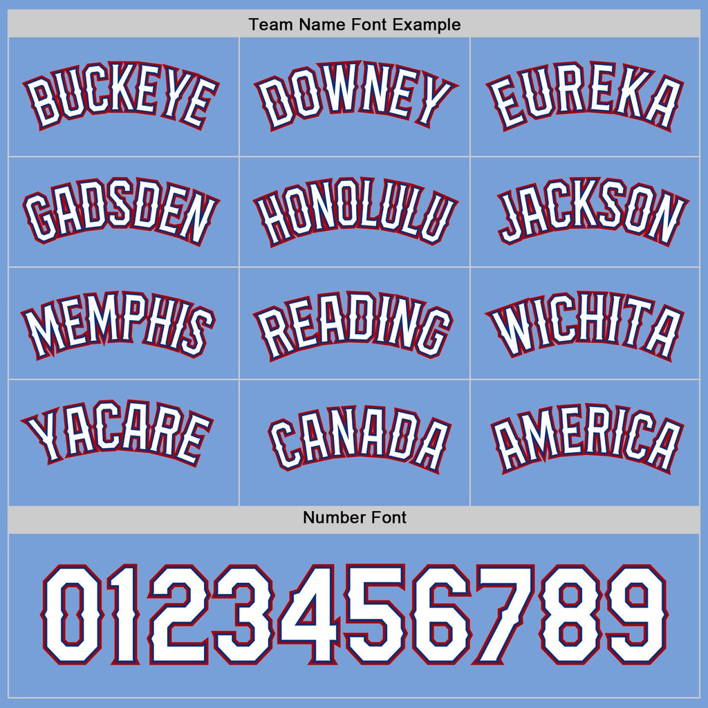 Custom Royal Light Blue Reversible Button-Down Baseball Jersey photo 5