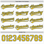 Custom Royal Yellow-White Reversible Button-Down Baseball Jersey photo 5