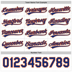 Custom Royal White Royal Pinstripe Reversible Button-Down Baseball Jersey photo 5