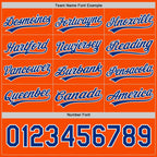 Custom Royal Orange-White Reversible Button-Down Baseball Jersey photo 5