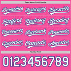 Custom Royal White-Pink Reversible Button-Down Baseball Jersey photo 5