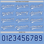 Custom Royal White-Light Blue Reversible Button-Down Baseball Jersey photo 5