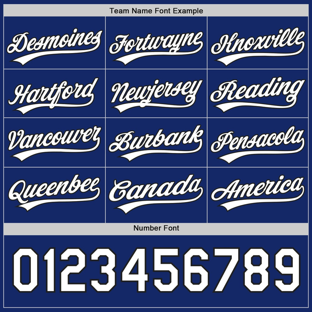 Custom Royal White-Black Reversible Button-Down Baseball Jersey photo 4