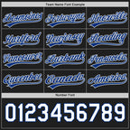 Custom Royal White-Black Reversible Button-Down Baseball Jersey photo 5