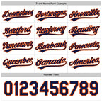 Custom Orange Navy-White Reversible Button-Down Baseball Jersey photo 5