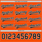 Custom Orange Black-White Reversible Button-Down Baseball Jersey photo 4