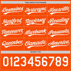 Custom Orange-White Reversible Button-Down Baseball Jersey photo 4