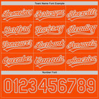 Custom Orange White-Gray Reversible Button-Down Baseball Jersey photo 4