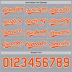 Custom Orange White-Gray Reversible Button-Down Baseball Jersey photo 5