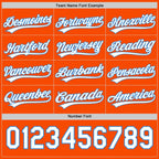 Custom Orange White-Electric Blue Reversible Button-Down Baseball Jersey photo 4