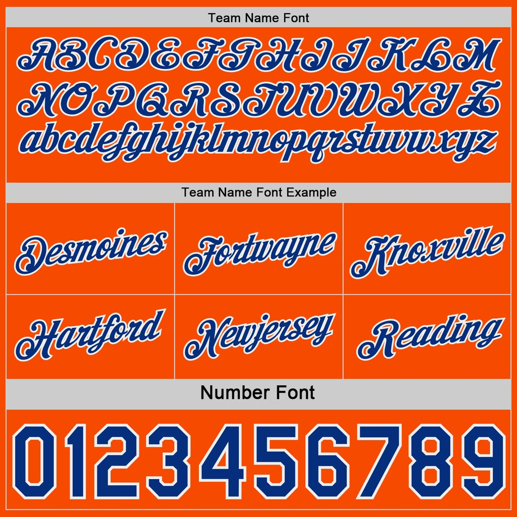 Custom Royal Orange Pinstripe-White Side Panels Reversible Double Side Sublimation Basketball Set Jersey photo 6