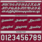 Custom Maroon Black Pinstripe-White Side Panels Reversible Double Side Sublimation Basketball Set Jersey photo 5