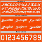 Custom Orange White Pinstripe Side Panels Reversible Double Side Sublimation Basketball Set Jersey photo 5