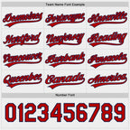 Custom Navy Red-White Reversible Button-Down Baseball Jersey photo 6