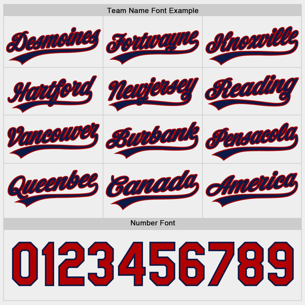 Custom Navy Red-White Reversible Button-Down Baseball Jersey photo 6