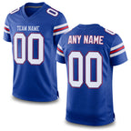 Custom Royal White-Red Mesh Authentic Football Jersey