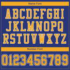 Custom Royal Gold-White Mesh Authentic Football Jersey photo 4