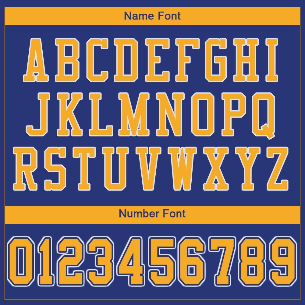 Custom Royal Gold-White Mesh Authentic Football Jersey photo 4