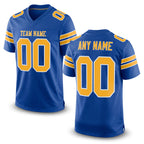 Custom Royal Gold-White Mesh Authentic Football Jersey