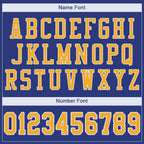 Custom Royal Gold-White Mesh Authentic Football Jersey photo 5