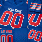 Custom Royal Red-White Mesh Authentic Football Jersey detail