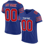 Custom Royal Red-White Mesh Authentic Football Jersey photo 1