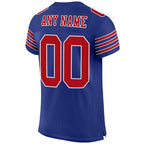 Custom Royal Red-White Mesh Authentic Football Jersey photo 3