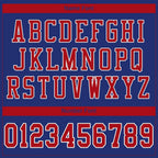 Custom Royal Red-White Mesh Authentic Football Jersey photo 4