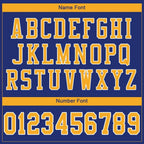 Custom Royal Gold-White Mesh Authentic Football Jersey photo 4