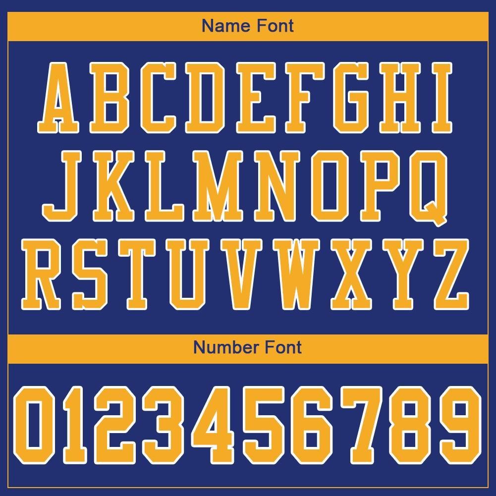Custom Royal Gold-White Mesh Authentic Football Jersey photo 4