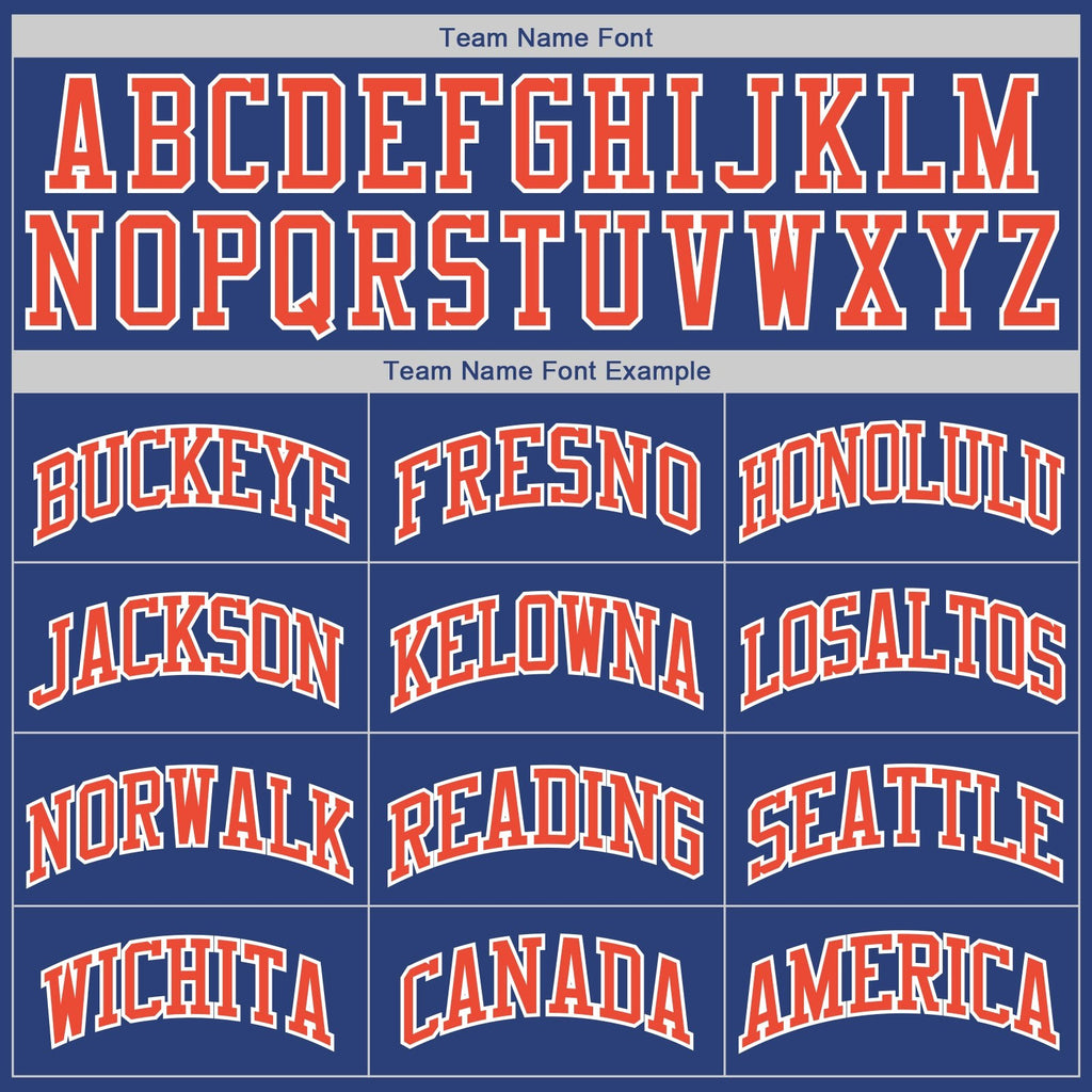 Custom Stitched Royal Orange-White Sports Pullover Sweatshirt Hoodie photo 5