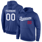 Custom Stitched Royal White-Red Sports Pullover Sweatshirt Hoodie photo 1