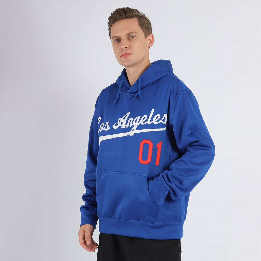 Custom Stitched Royal White-Red Sports Pullover Sweatshirt Hoodie photo 2