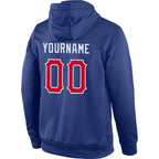 Custom Stitched Royal Red-White Sports Pullover Sweatshirt Hoodie photo 3