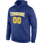 Custom Stitched Royal Gold-White Sports Pullover Sweatshirt Hoodie photo 2