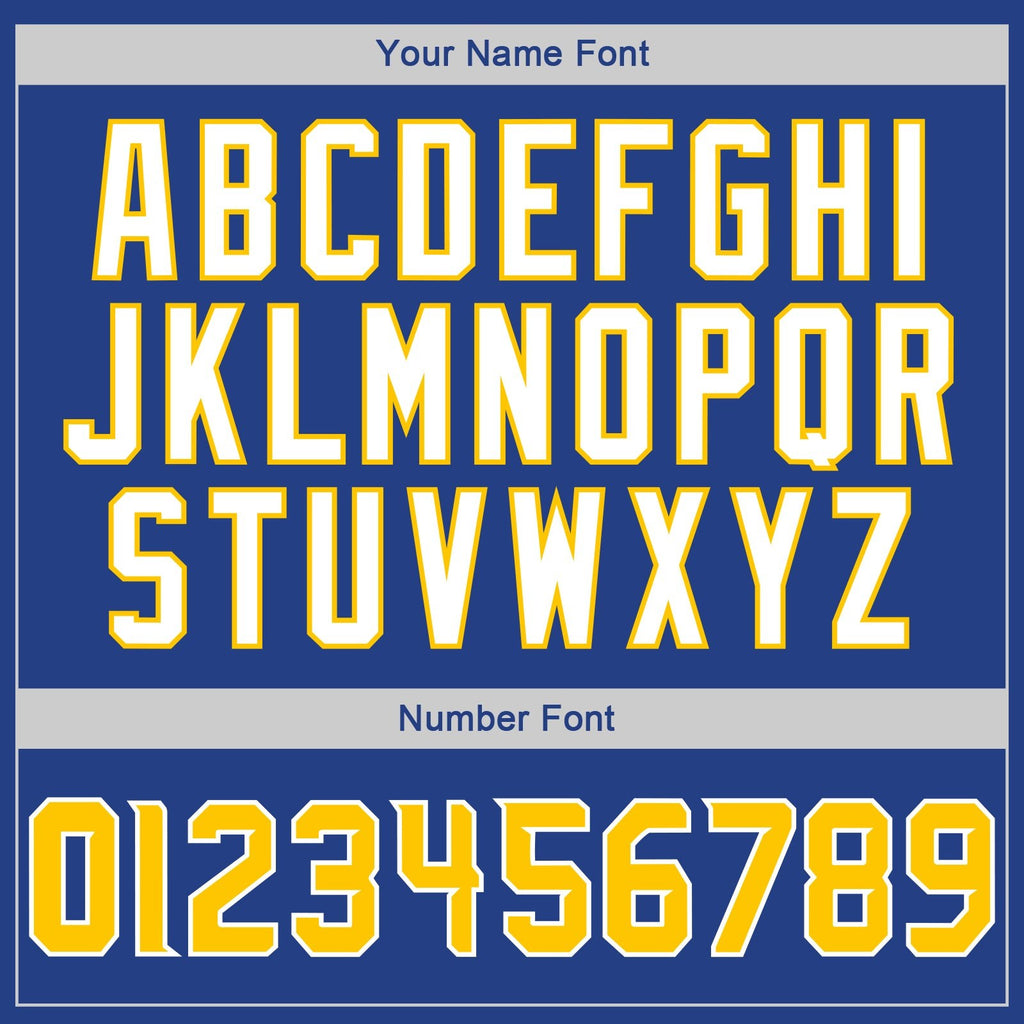 Custom Stitched Royal Gold-White Sports Pullover Sweatshirt Hoodie photo 4