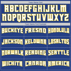 Custom Stitched Royal Gold-White Sports Pullover Sweatshirt Hoodie photo 5