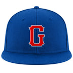 Custom Royal Red-White Stitched Adjustable Snapback Hat photo 2