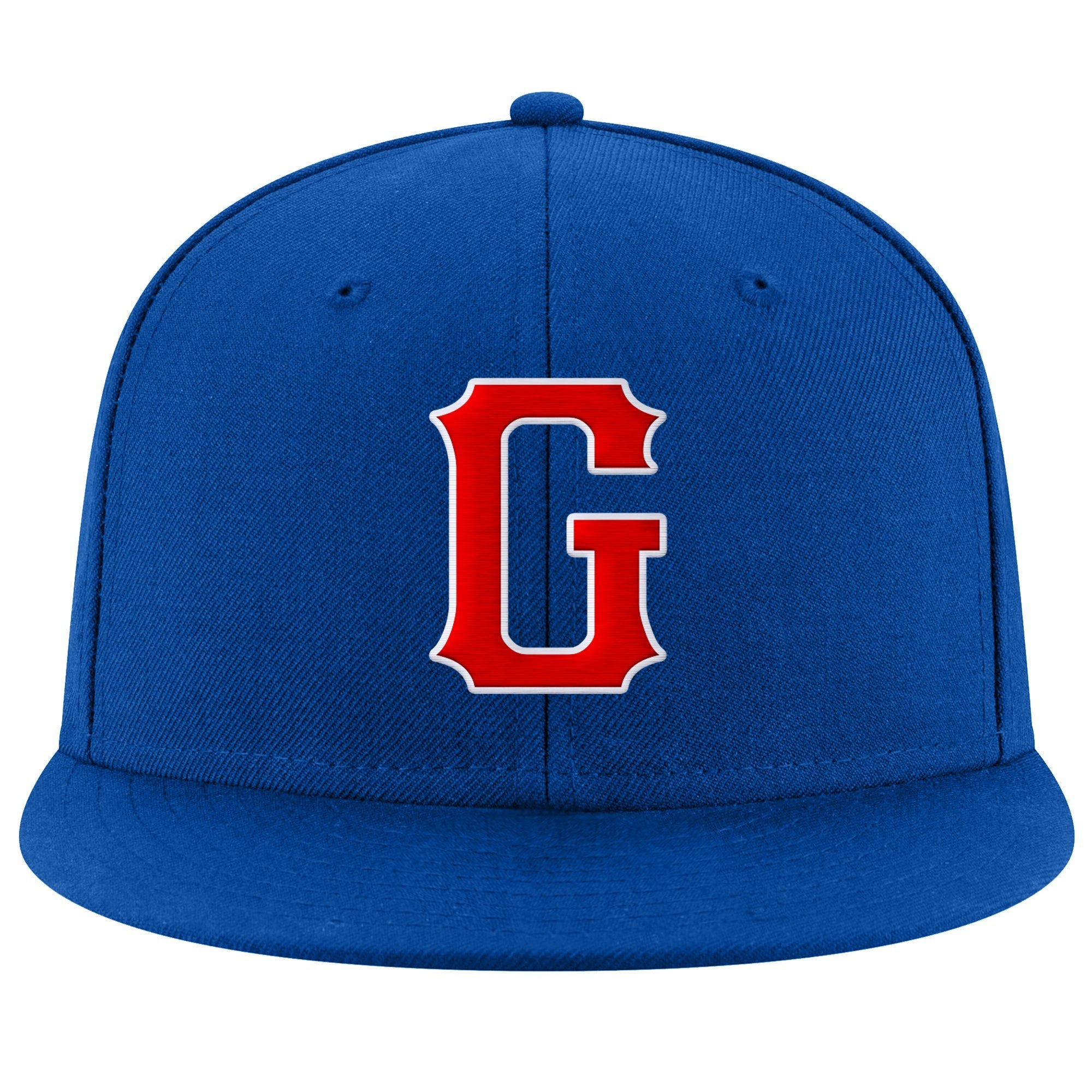 Custom Royal Red-White Stitched Adjustable Snapback Hat photo 2
