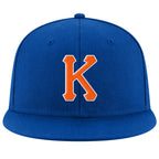 Custom Royal Orange-White Stitched Adjustable Snapback Hat photo 2