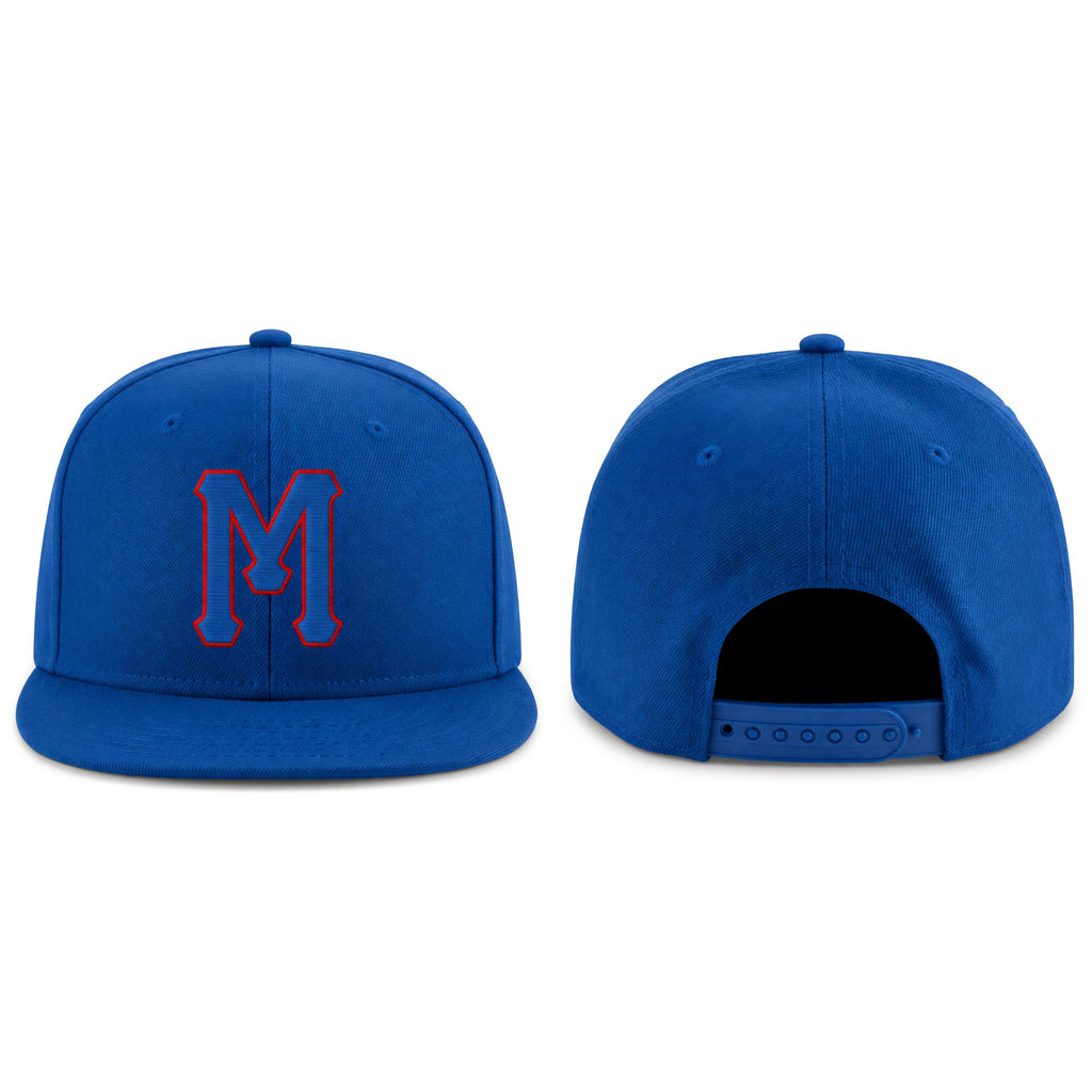 Custom Royal Royal-Red Stitched Adjustable Snapback Hat
