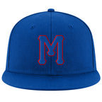 Custom Royal Royal-Red Stitched Adjustable Snapback Hat photo 2